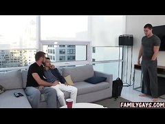 Stepdad fucks sons after school - bareback gaysex